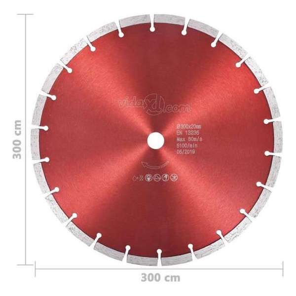 vidaXL Diamantzaagblad 300 mm staal VDXL_143239 vidaXL Diamantzaagblad 300 mm staal VDXL_143239
