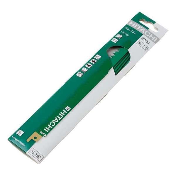 Hikoki Schrobzaagblad rw30/s1531l blister van 5 bladen 750052 Hikoki Schrobzaagblad rw30/s1531l blister van 5 bladen 750052