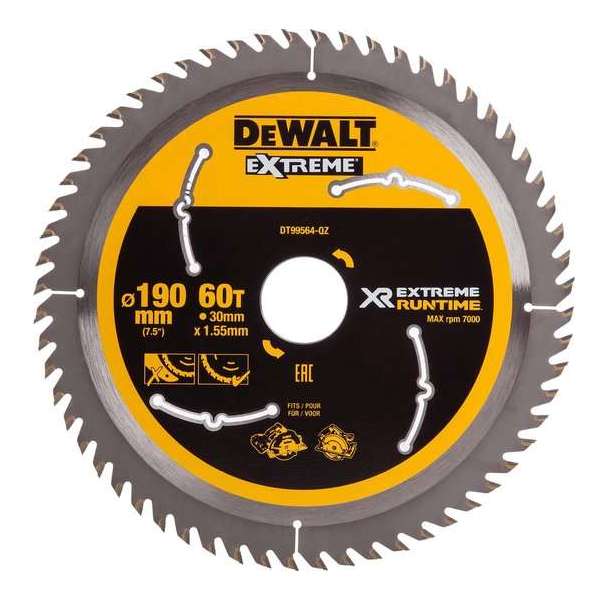 Black & Decker De walt cirkelzaagbladen 190mm 30mm 60t csb (Prijs per stuk) Black & Decker De walt cirkelzaagbladen 190mm 30mm 60t csb (Prijs per stuk)