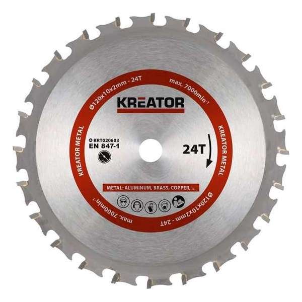 Kreator KRT020603 Zaagblad hout - 120mm24t Kreator KRT020603 Zaagblad hout - 120mm24t