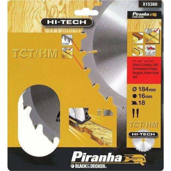 Piranha Cirkelzaagblad TCT/HM, 184 x 16mm 18 tanden X15360 Piranha Cirkelzaagblad TCT/HM, 184 x 16mm 18 tanden X15360