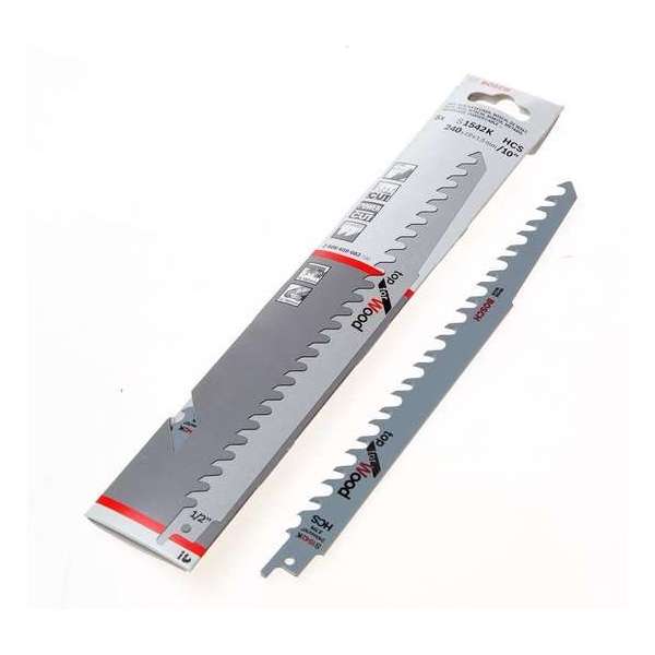Bosch Reciprozaagblad hout lang S 1542 K240mm blister van 5 bladen Bosch Reciprozaagblad hout lang S 1542 K240mm blister van 5 bladen