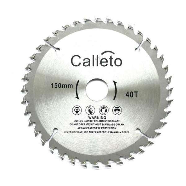 Calleto zaagblad - Zaagblad hout - 150 x 22,23mm - Cirkelzagen - 40 tanden - hardmetalen - Incl. reductiering 19,8mm Calleto zaagblad - Zaagblad hout - 150 x 22,23mm - Cirkelzagen - 40 tanden - hardmetalen - Incl. reductiering 19,8mm