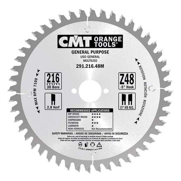 CMT 291.170.24M Cirkelzaagblad - 170 x 30 x 24T - Hout CMT 291.170.24M Cirkelzaagblad - 170 x 30 x 24T - Hout