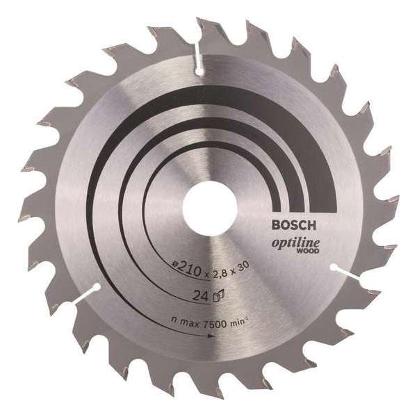 Bosch Cirkelzaagblad Optiline Wood - 210 x 30 x 2,8 mm - 24 tanden Bosch Cirkelzaagblad Optiline Wood - 210 x 30 x 2,8 mm - 24 tanden
