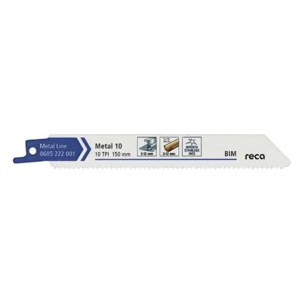 Reca Reciprozaagblad metaal Metal 10 150 mm BiM Staal en RVS van 3,0 tot 12 mm en non-ferro metalen (25 stuks) Reca Reciprozaagblad metaal Metal 10 150 mm BiM Staal en RVS van 3,0 tot 12 mm en non-ferro metalen (25 stuks)