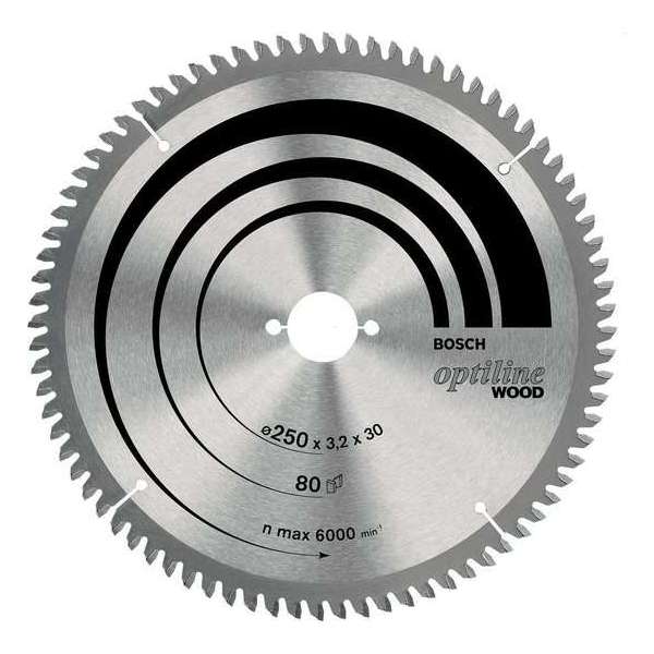 Bosch - Cirkelzaagblad Optiline Wood 254 x 30 x 3,2 mm, 60 Bosch - Cirkelzaagblad Optiline Wood 254 x 30 x 3,2 mm, 60