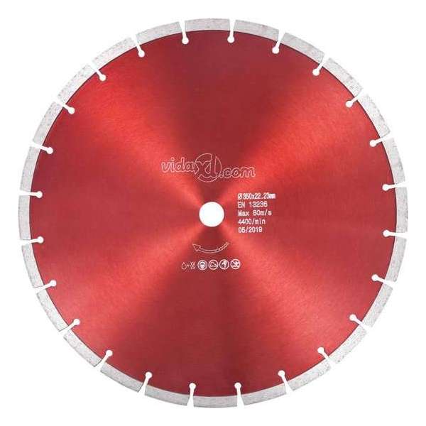 vidaXL Diamantzaagblad 350 mm staal VDXL_143243 vidaXL Diamantzaagblad 350 mm staal VDXL_143243