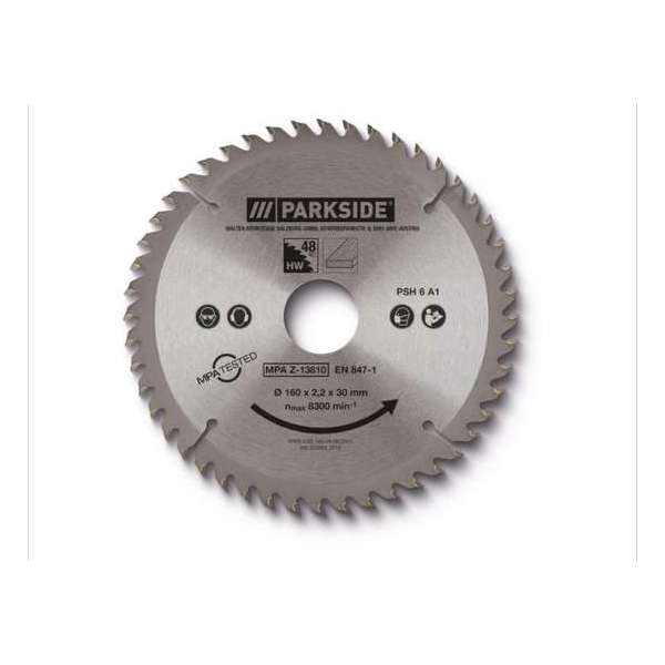 PARKSIDE® Cirkelzaagblad 48 tanden - 160mm - Passend op alle gangbare handcirkelzagen PARKSIDE® Cirkelzaagblad 48 tanden - 160mm - Passend op alle gangbare handcirkelzagen
