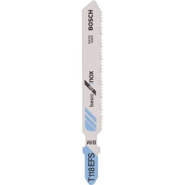 Bosch - Decoupeerzaagblad T 118 EFS Basic for Inox - 5 stuks Bosch - Decoupeerzaagblad T 118 EFS Basic for Inox - 5 stuks