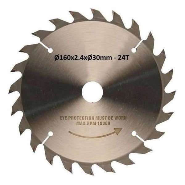 Hofftech Zaagblad Cirkelzaag 160 mm, 24 tanden Hofftech Zaagblad Cirkelzaag 160 mm, 24 tanden