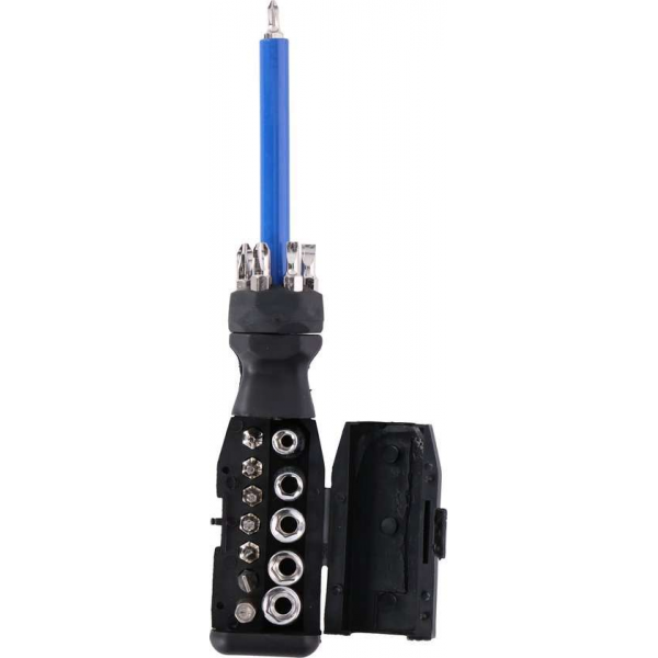 Kinzo Multibit Schroevendraaier - Multischroevendraaier - met Bits en Doppenset - Telescopische Magneet - 20-delig Kinzo Multibit Schroevendraaier - Multischroevendraaier - met Bits en Doppenset - Telescopische Magneet - 20-delig