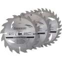 Silverline Tct Cirkelzaagblad, 16, 24, 30 Tanden, 3 Stuks (135 X 12,7 - 10 mm Ringen)