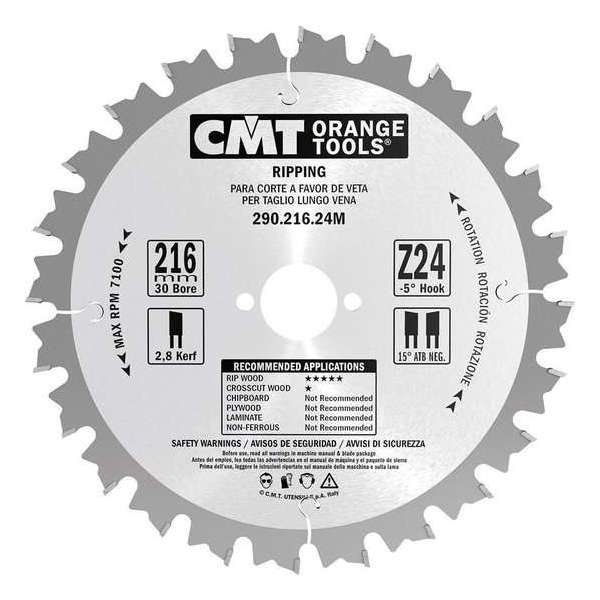 CMT 290.240.24M HW Schulpzaagblad - 240 x 30 x 24T - Hout CMT 290.240.24M HW Schulpzaagblad - 240 x 30 x 24T - Hout