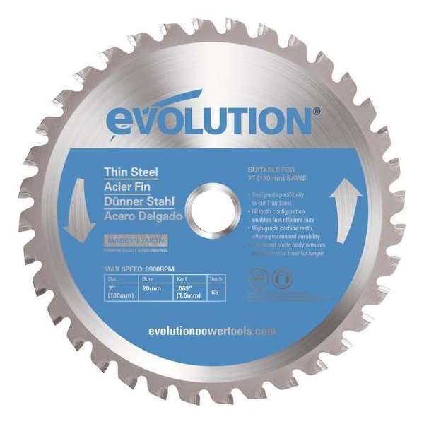 EVOLUTION STEEL - ZAAGBLAD DUN STAAL - CS - DIA 180 MM - 68 T EVOLUTION STEEL - ZAAGBLAD DUN STAAL - CS - DIA 180 MM - 68 T