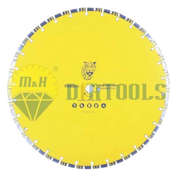 M&H diatools Diamant Slijpschijf/Zaagblad handzaagblad laser gelast 500mm X asgat 25mm Nat - Gereedchap voor diamantbewerking M&H diatools Diamant Slijpschijf/Zaagblad handzaagblad laser gelast 500mm X asgat 25mm Nat - Gereedchap voor diamantbewerking