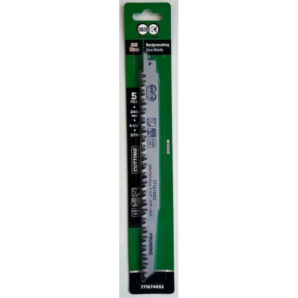 Suilen Reciprozaagbladen - 240mm - hout - set 5 stuks Suilen Reciprozaagbladen - 240mm - hout - set 5 stuks