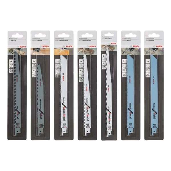 Set van 7x2 stuks professional Bosch Reciprozaagbladen Hout en Metaal (Voordeelpakket) Set van 7x2 stuks professional Bosch Reciprozaagbladen Hout en Metaal (Voordeelpakket)