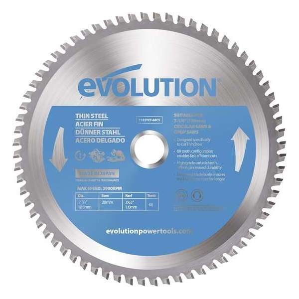 EVOLUTION STEEL - ZAAGBLAD DUN STAAL - CS - DIA 185 MM - 68 T EVOLUTION STEEL - ZAAGBLAD DUN STAAL - CS - DIA 185 MM - 68 T