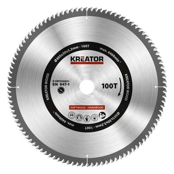 Kreator KRT020431 Zaagblad hout - 305mm100t Kreator KRT020431 Zaagblad hout - 305mm100t