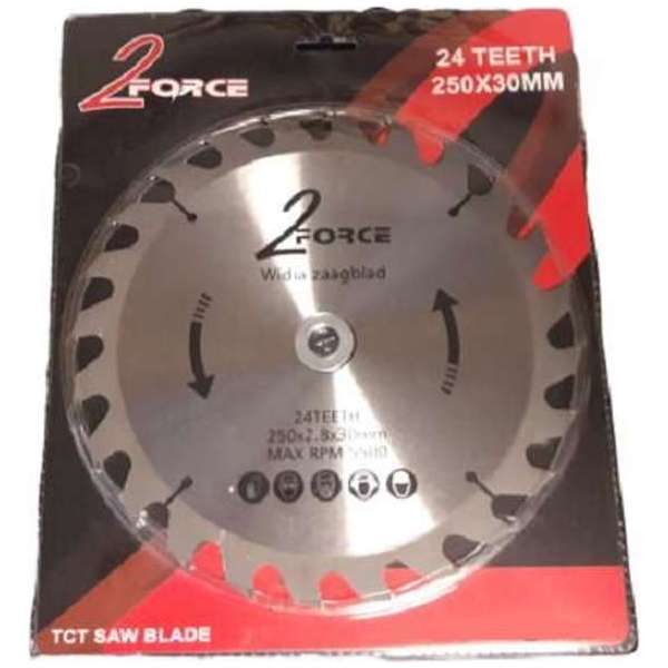 Zaagblad 250mm x 30mm 24T met asverkleiner Zaagblad 250mm x 30mm 24T met asverkleiner
