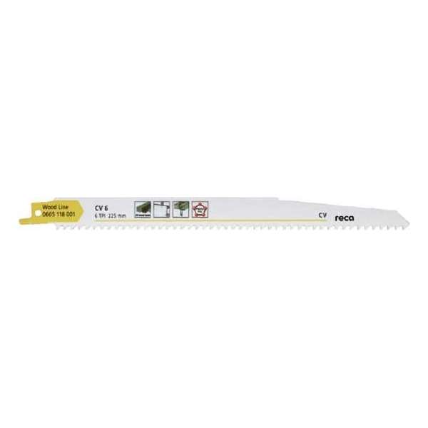Reca Reciprozaagblad hout CV 6 225 mm HSC hout, kunststof en gipsplaten ( 25 stuks) Reca Reciprozaagblad hout CV 6 225 mm HSC hout, kunststof en gipsplaten ( 25 stuks)