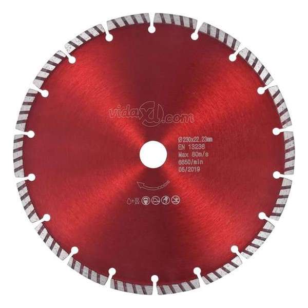 vidaXL Diamantzaagblad met turbo 230 mm staal VDXL_143222 vidaXL Diamantzaagblad met turbo 230 mm staal VDXL_143222