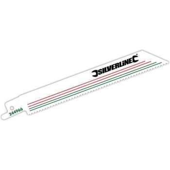 Silverline Reciprozaagblad, 10 tpi, 5 pk. bimetaal, 150 mm