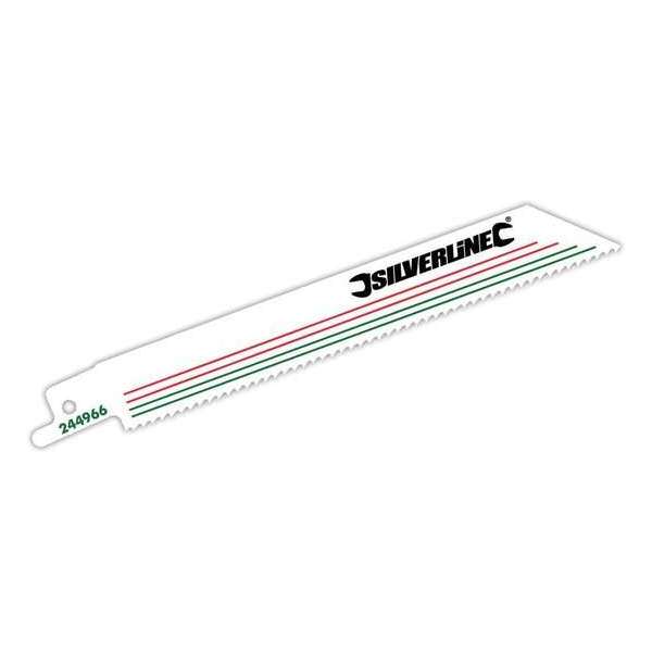 Silverline Reciprozaagblad, 10 tpi, 5 pk. bimetaal, 150 mm Silverline Reciprozaagblad, 10 tpi, 5 pk. bimetaal, 150 mm