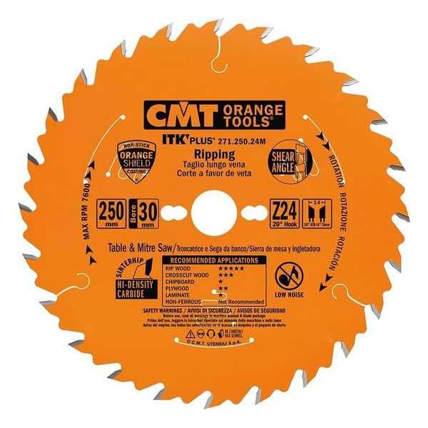 CMT 271.165.24H Ultra ITK Plus Cirkelzaagblad - 165 x 20 x 24T - Hout/Multiplex CMT 271.165.24H Ultra ITK Plus Cirkelzaagblad - 165 x 20 x 24T - Hout/Multiplex