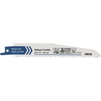 Reca Reciprozaagblad metaal Robust  Combo 8/10 150 mm  BiM sloopwerkzaamheden, dikke platen 4-12 mm, ook voor glas (10 stuks)