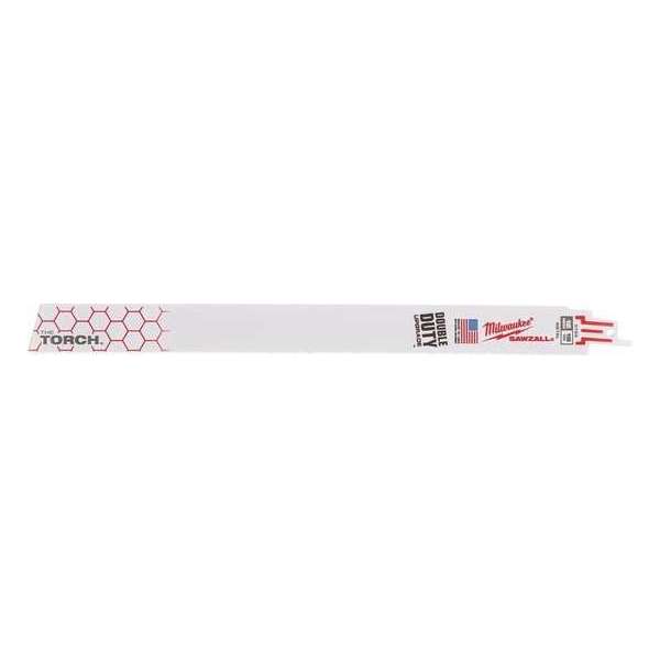 Milwaukee 48005789 Torch Reciprozaagblad - 300 x 18TPI - Metaal (5st) Milwaukee 48005789 Torch Reciprozaagblad - 300 x 18TPI - Metaal (5st)