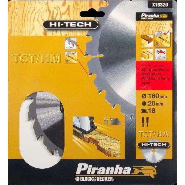 Piranha Cirkelzaagblad TCT/HM, 160x20mm 18 tanden X15320 Piranha Cirkelzaagblad TCT/HM, 160x20mm 18 tanden X15320