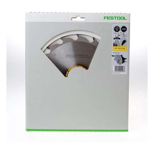 Festool 493196 / 210x2,6x30 PW16 Cirkelzaagblad - 210 x 30 x 16T - Hout Festool 493196 / 210x2,6x30 PW16 Cirkelzaagblad - 210 x 30 x 16T - Hout