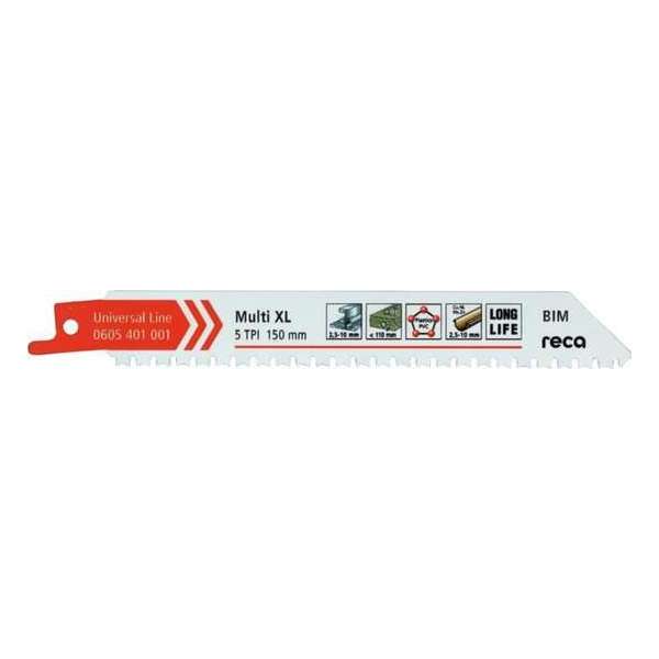 Reca Reciprozaagblad Universeel Multi XL 150 mm BiM Alleskunner met een lange levensduur (10 stuks) Reca Reciprozaagblad Universeel Multi XL 150 mm BiM Alleskunner met een lange levensduur (10 stuks)