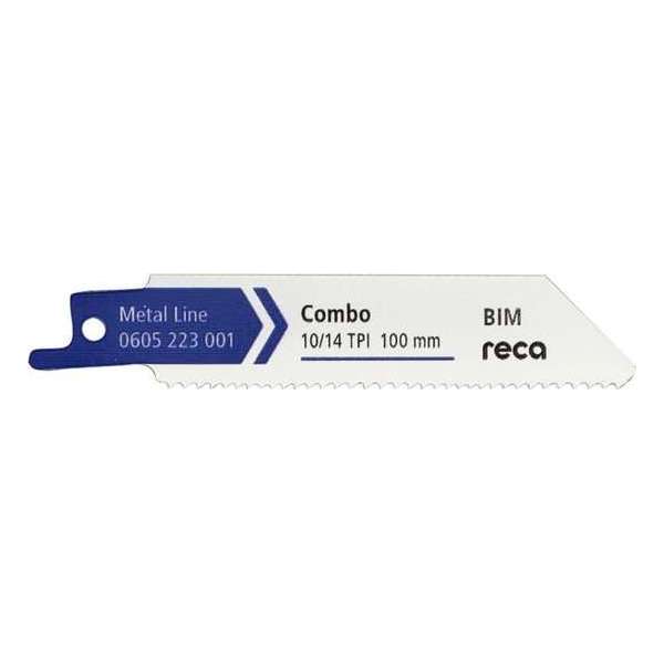 Reca Reciprozaagblad metaal Combo 10/14 100 mm BiM hout en metaalresten bijv. pallets tot 80 mm (10 stuks) Reca Reciprozaagblad metaal Combo 10/14 100 mm BiM hout en metaalresten bijv. pallets tot 80 mm (10 stuks)