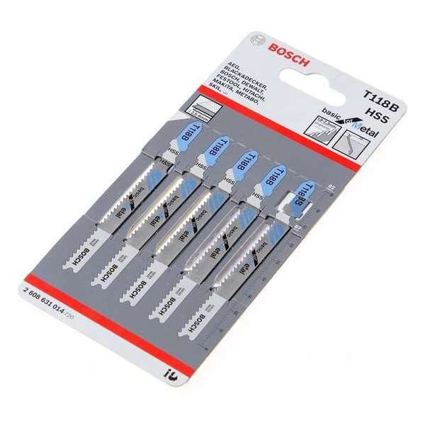 Bosch Decoupeerzaagblad metaal T 118 B blister van 5 zaagjes