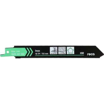Reca Reciprozaagblad RVS Inox 18 tpi 150 mm HM  voor RVS 2-4 mm en epoxy (5 stuks)