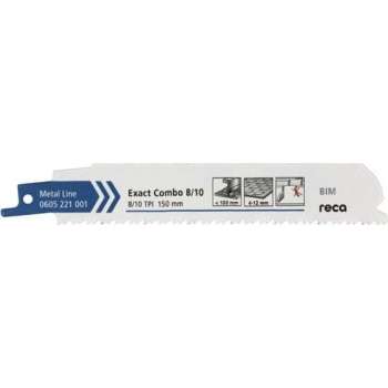 Reca Reciprozaagblad metaal Exact  Combo 8/10 150 mm  BiM Dikke platen (4-12 mm) ook voor glas (25 stuks)