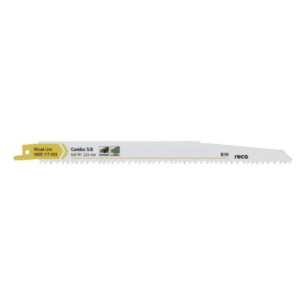 Reca Reciprozaagblad hout Combo 5/8 225 mm BiM zeer stabiel alle houtsoorten en spijkers (25 stuks) Reca Reciprozaagblad hout Combo 5/8 225 mm BiM zeer stabiel alle houtsoorten en spijkers (25 stuks)