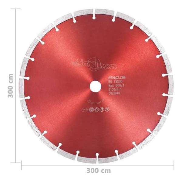 vidaXL Diamantzaagblad 300 mm staal VDXL_143240 vidaXL Diamantzaagblad 300 mm staal VDXL_143240