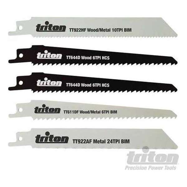 Triton 5-delige reciprozaagblad set 150 mm Triton 5-delige reciprozaagblad set 150 mm