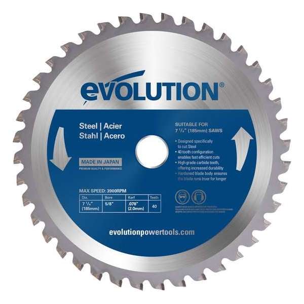 EVOLUTION - Evolution EVO 185mm zaagblad voor ijzer - DIA 185 MM - 40 T EVOLUTION - Evolution EVO 185mm zaagblad voor ijzer - DIA 185 MM - 40 T