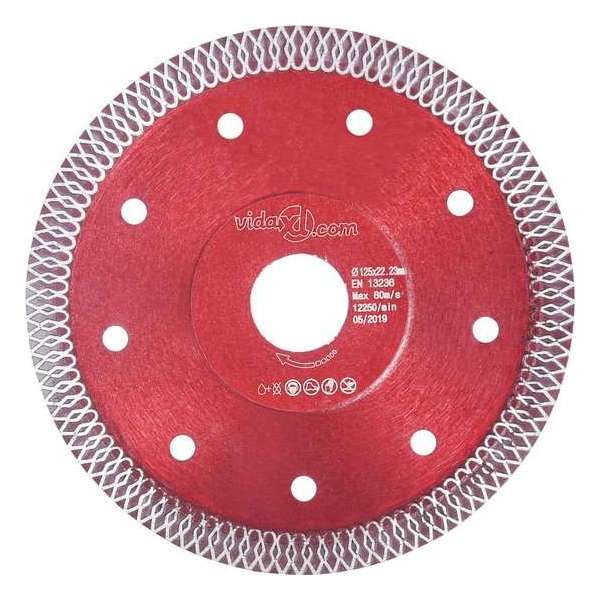 vidaXL Diamantzaagblad met gaten 125 mm staal VDXL_143246 vidaXL Diamantzaagblad met gaten 125 mm staal VDXL_143246