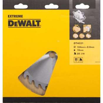 DeWalt DT4031 Cirkelzaagblad Extreme 184x1.8x16mm 28T