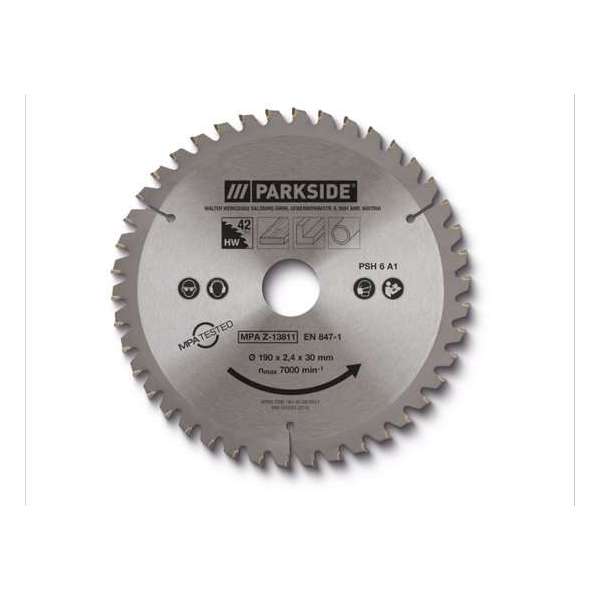 PARKSIDE® Cirkelzaagblad 42 tanden - 190mm - Passend op alle gangbare handcirkelzagen PARKSIDE® Cirkelzaagblad 42 tanden - 190mm - Passend op alle gangbare handcirkelzagen