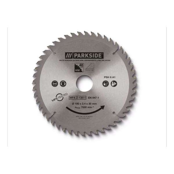 PARKSIDE® Cirkelzaagblad 48 tanden - 190mm - Passend op alle gangbare handcirkelzagen PARKSIDE® Cirkelzaagblad 48 tanden - 190mm - Passend op alle gangbare handcirkelzagen