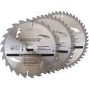 Silverline Tct Cirkelzaagblad, 24, 40, 48 Tanden, 3 Stuks (230 X 30 - 25, 20 En 16 mm Ringen)