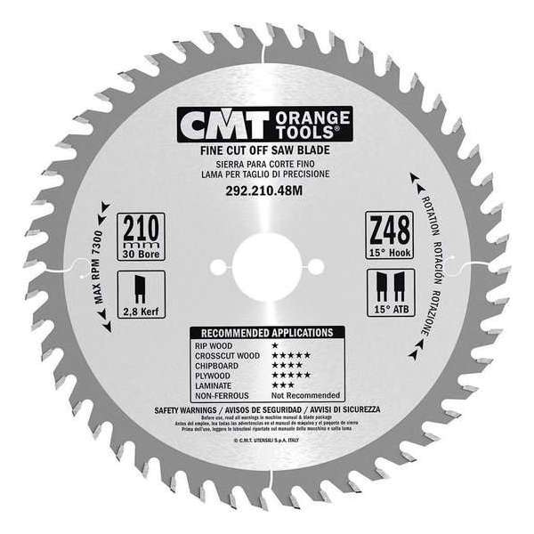 CMT 292.190.48FF HW Cirkelzaagblad - 190 x FF x 48T - Hout CMT 292.190.48FF HW Cirkelzaagblad - 190 x FF x 48T - Hout