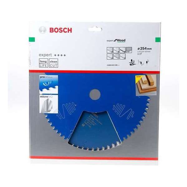 Bosch - Cirkelzaagblad Expert for Wood 254 x 30 x 2,4 mm, 60 Bosch - Cirkelzaagblad Expert for Wood 254 x 30 x 2,4 mm, 60